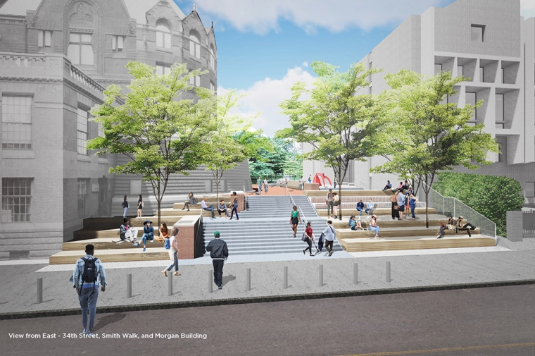 Rendering from OLIN of the Stuart Weitzman Plaza