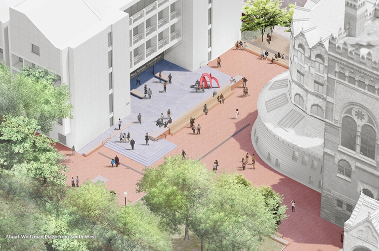 Rendering from OLIN of the Stuart Weitzman Plaza