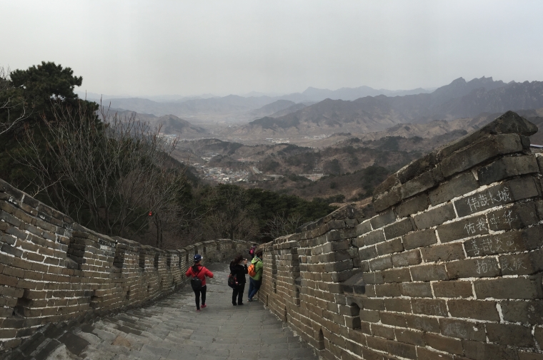 On the great wall of China