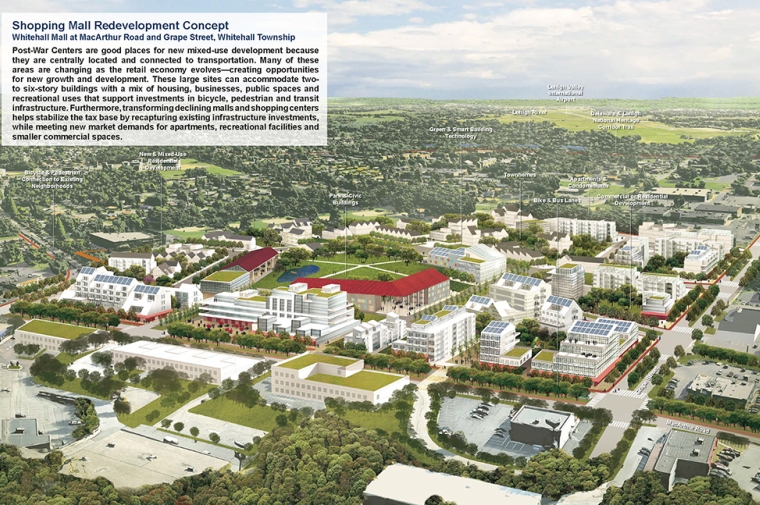 Aerial view rendering of proposed development