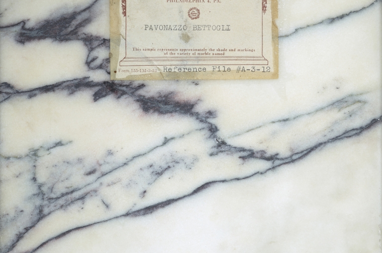 White and grey marble slab