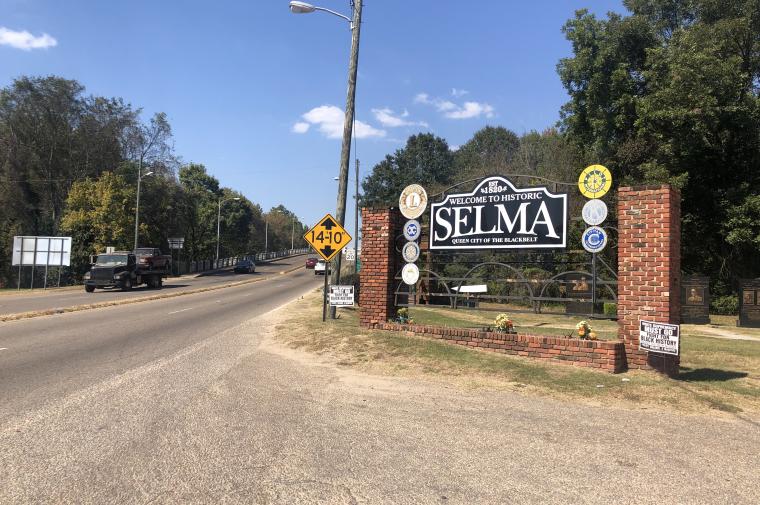 "welcome to selma" sign