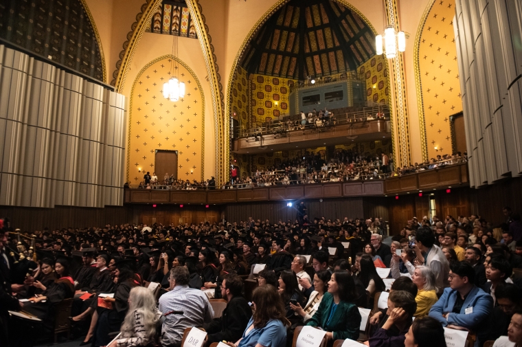 View of Irvine Hall during 2024 Commencement