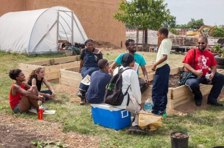 Phase 01 of the new Peace Park begins construction. Photocredit: Gordon Stillman