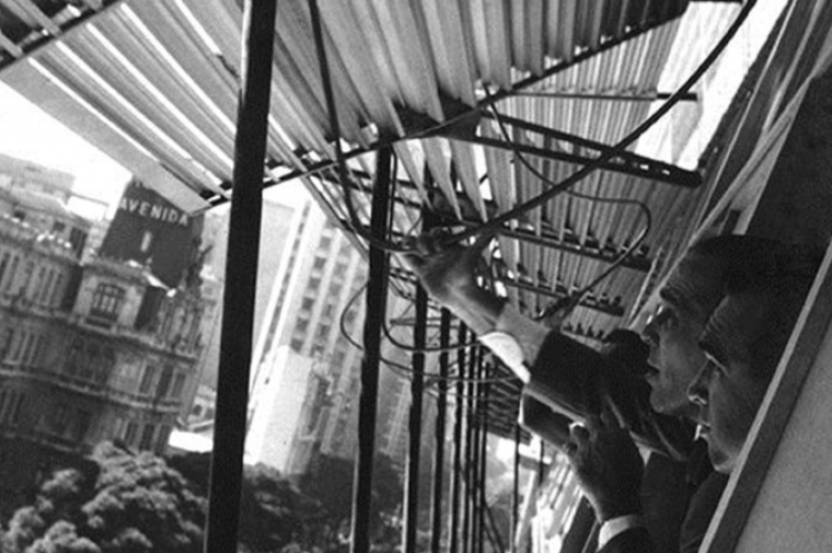 Marcelo and Milton Roberto at the Edificio Marques do Herval, Rio de Janeiro, 1952