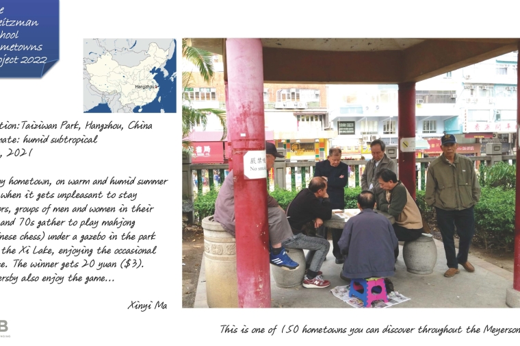 A handful of elderly Chinese men in Taiziwan Park in Hangzhou