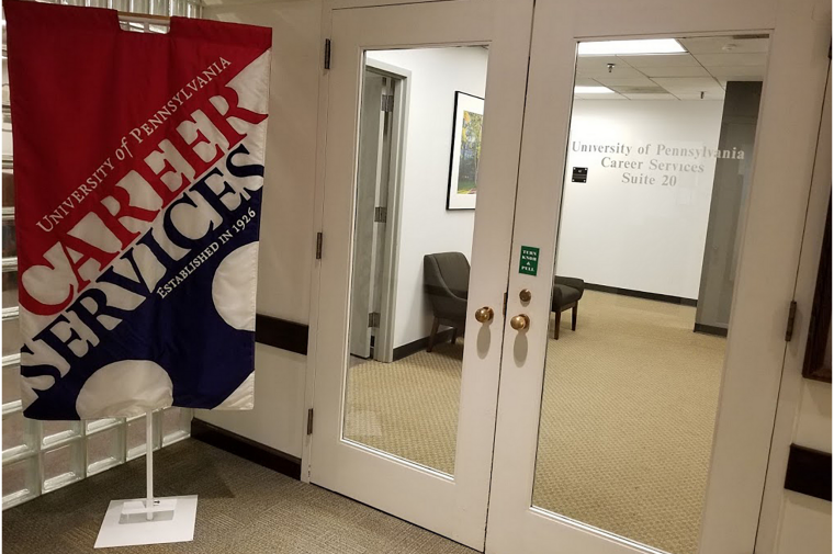 Front doors of Career Services office