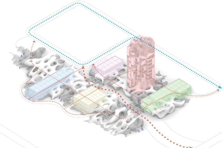 Rendering by Xintong Zhao and Penkung Wang for Brandt Knapp's studio