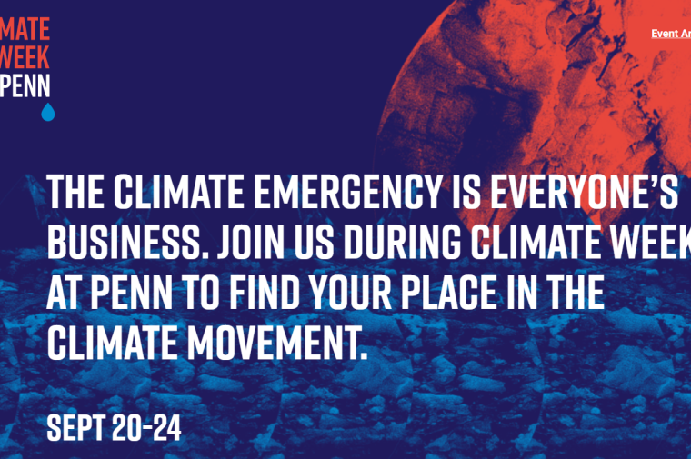 Climate Week at Penn September 20-24, 2021