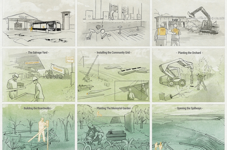 Rendered proposal for the future of Angola Prison