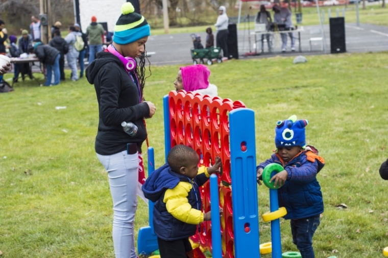 Giant games fun and activation across the site.