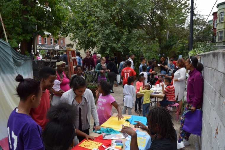 The Imagination Station art tables paired local artists with visitors of all ages
