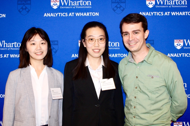 Portrait of Jing Zhang and Jingzhi Chang with Ben Medler