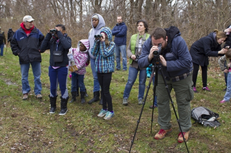 Bird hikes provided by Parks and Rec and Audubon allowed visitors to discover nature.