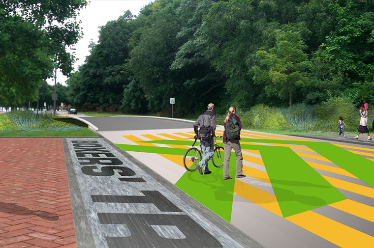 Visualization of potential project in Fairmount Park.