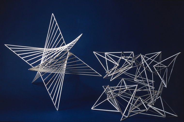 Geometric forms made from wire