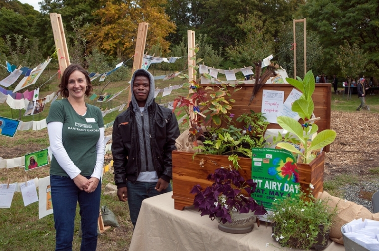 The Neighborhood Exchange Box is received by Bartram's Garden in Southwest Philadelphia from Mt. Airy 