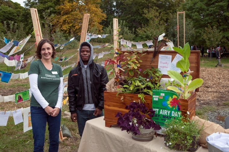 The Neighborhood Exchange Box is received by Bartram's Garden in Southwest Philadelphia from Mt. Airy