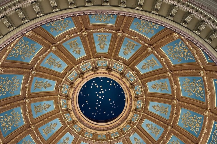 painted domed ceiling