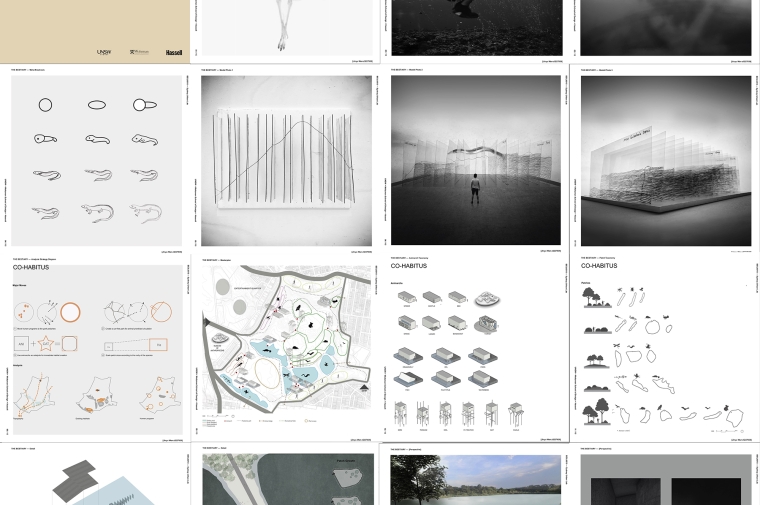 Grid of 12 renderings by student