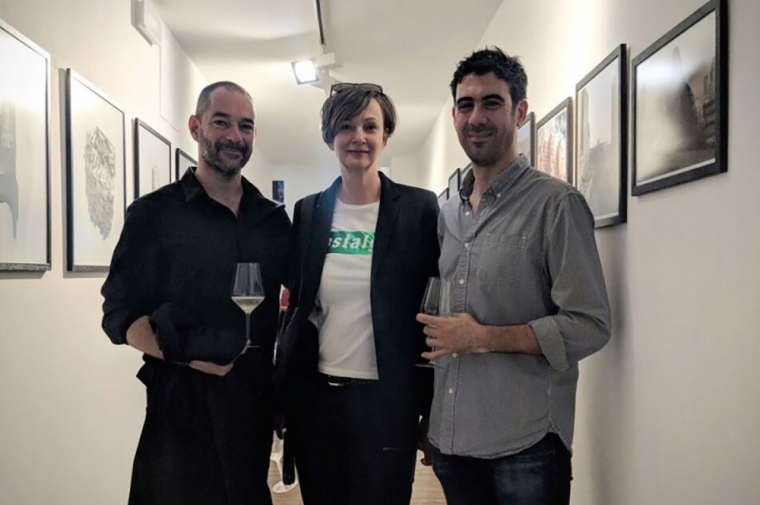 Faculty members Ferda Kolatan and Kutan Ayata with Miller Chair and Professor of Architecture Winka Dubbeldam