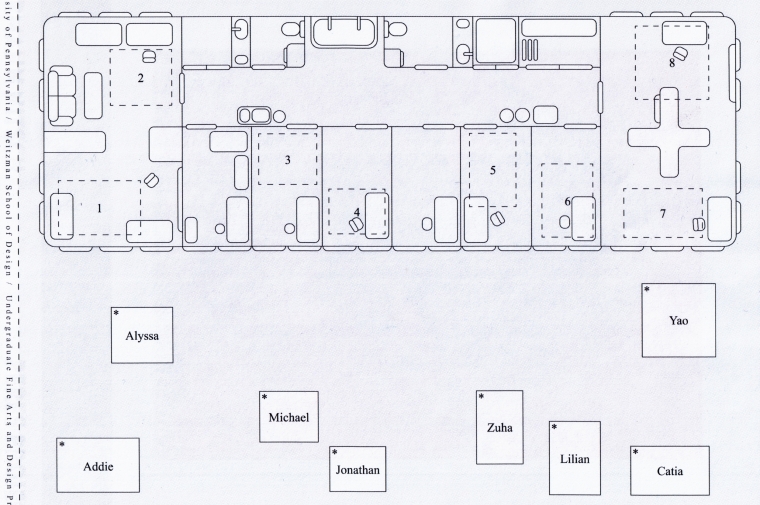 Map of studios