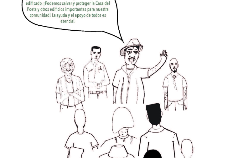 Cartoon of people having a meeting