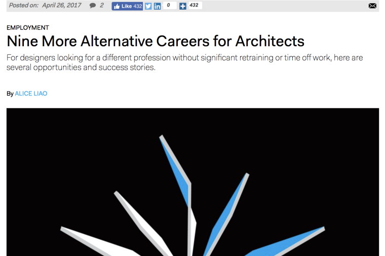Article: Nine more alternative careers for architects