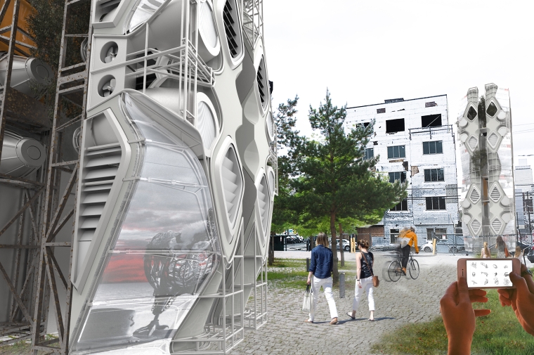 Rendering for mobile COVD testing site