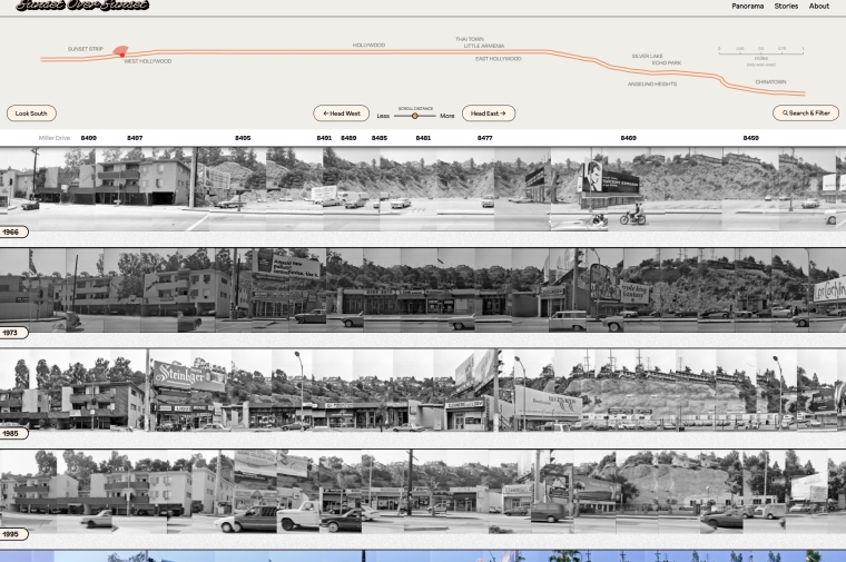 webpage with photocollages depicting street views 