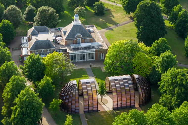Temporary structure in the garden of the Serpentine, London