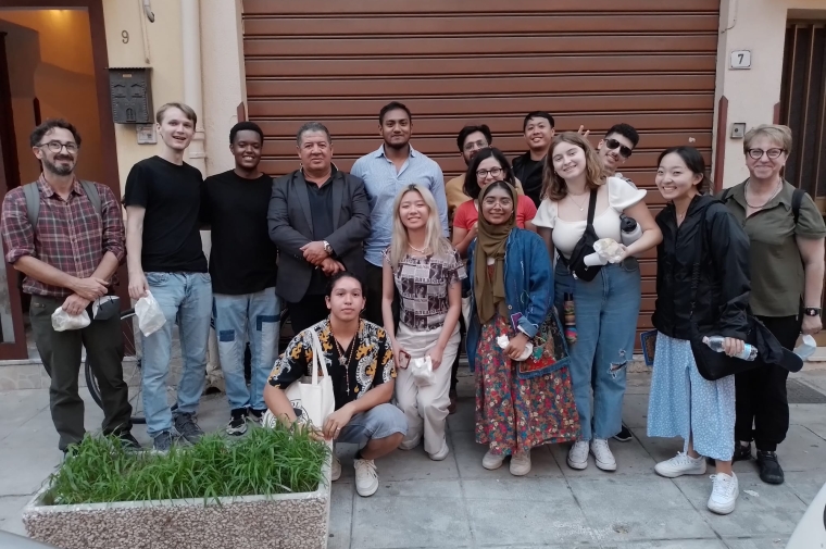 A group of people pose for their picture