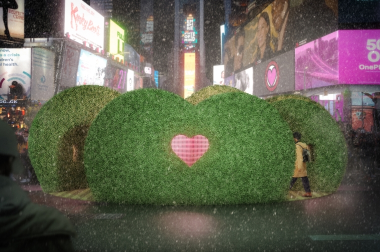 Love's Hedge in Times Square