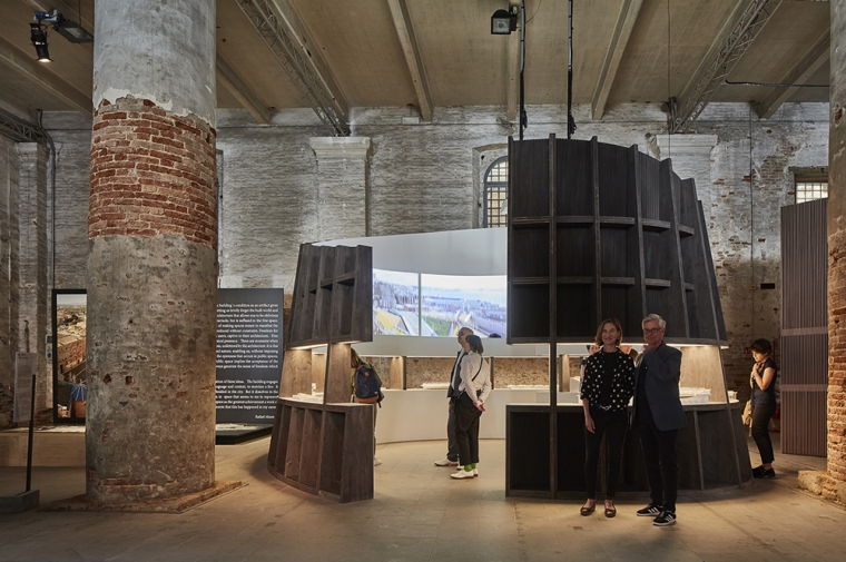 Marion Weiss, Graham Chair Professor of Architecture, and Michael Manfredi at the Venice Architecture Biennale