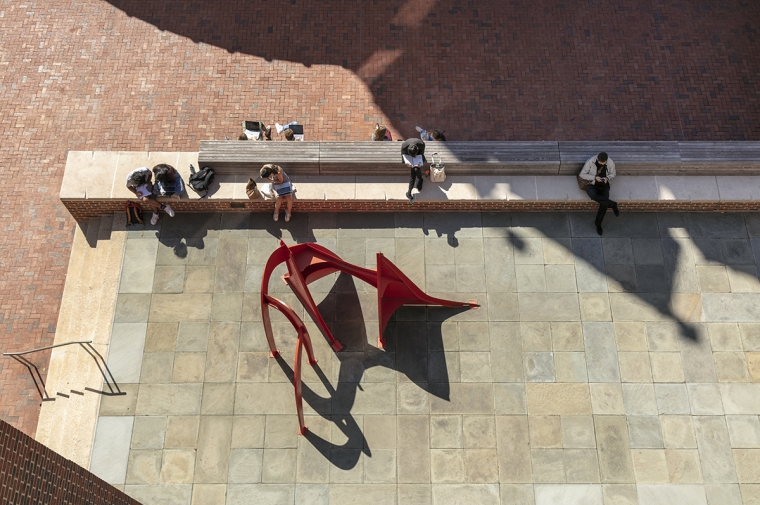 Weitzman Plaza seen from above