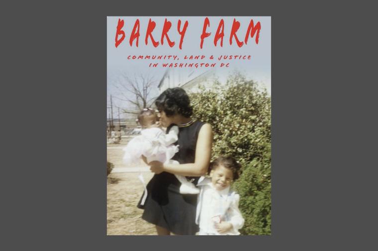 movie poster for Barry Farm, image of woman holding a baby 