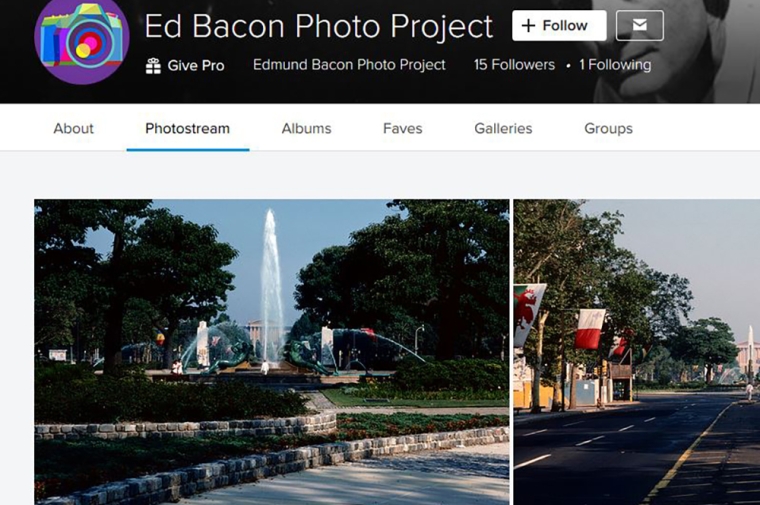 Screenshot of Ed Bacon Photog Project blog