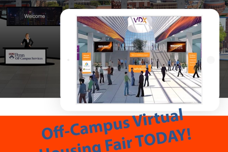 Poster for off campus virtual housing fair