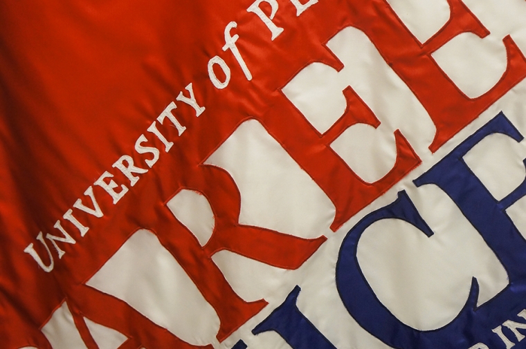 Flag saying "Upenn Career Services"