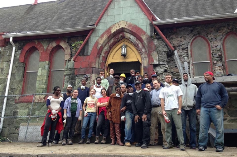Volunteers pose for a group shot. Photo from 19th St. Baptist Church.