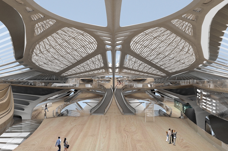 Rendering by Qi Liu and Zehua Qi for Masoud Akbarzadeh's studio