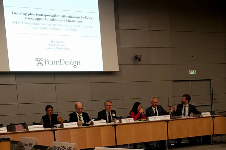 Panel speaking at OECD