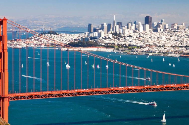 San Francisco Bridge with skyline