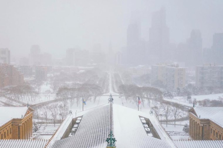 Snow covered Philly