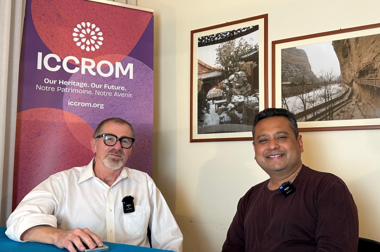 Frank Matero and Rohit Jigyasu at ICCROM,