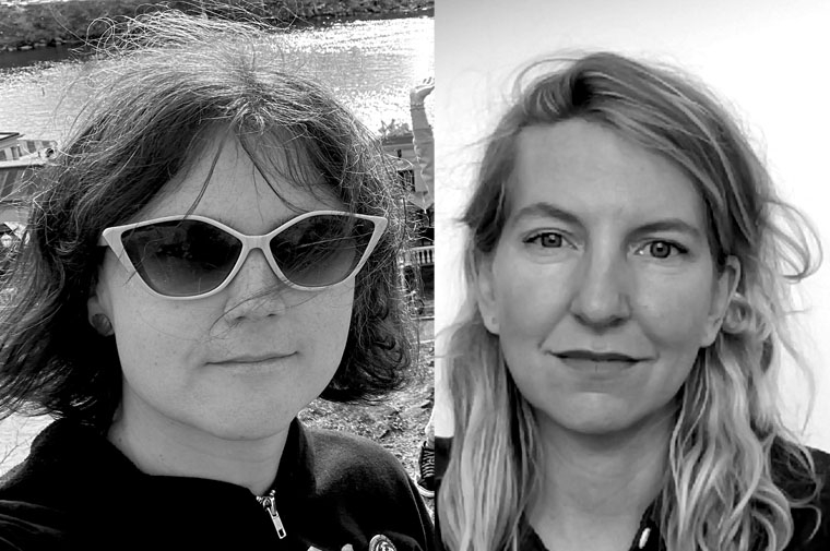 Portrait collage of both guest speakers.