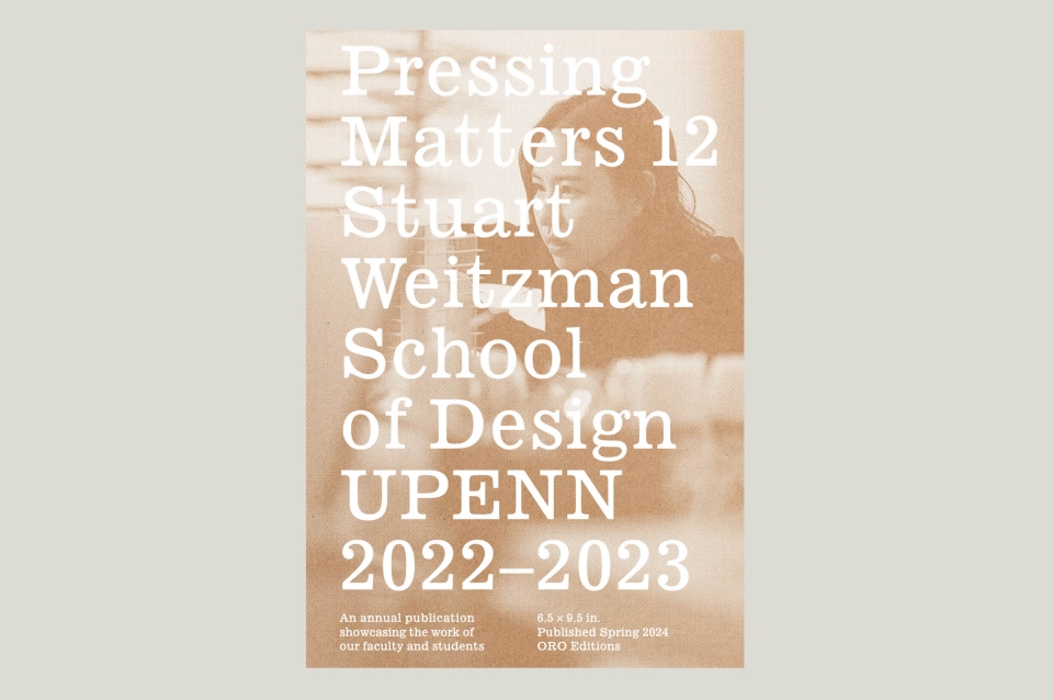 Book cover with photo of student adjusting model