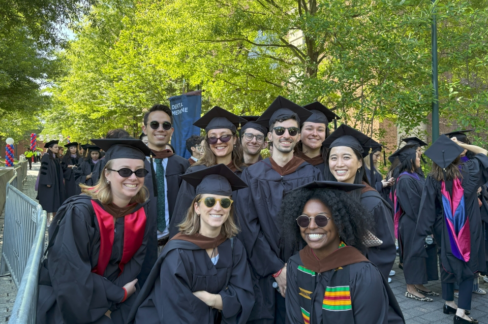 A group of just-graduated students