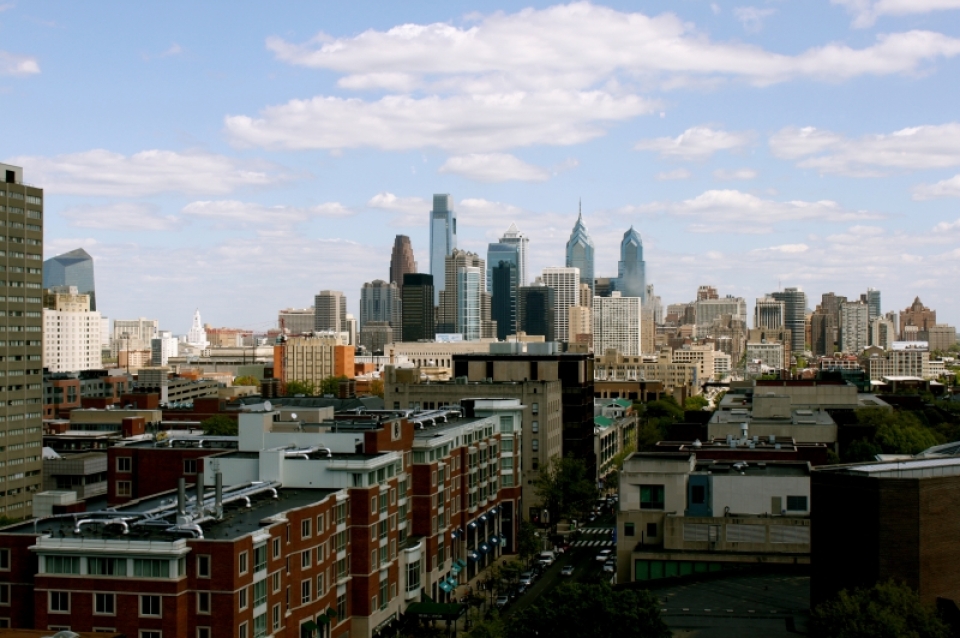 Philadelphia skyline as seen from north philadelphia