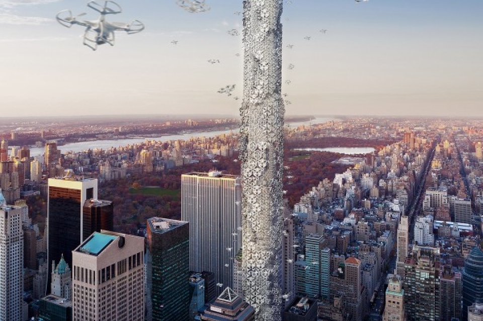 Rendition of skyscraper design